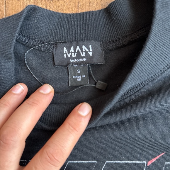 Boohoo Mens Charcoal Racing Graphic Tee - Picture 2 of 8